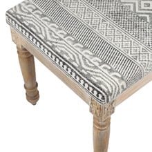 Patterned Norma Mango Wood Bench